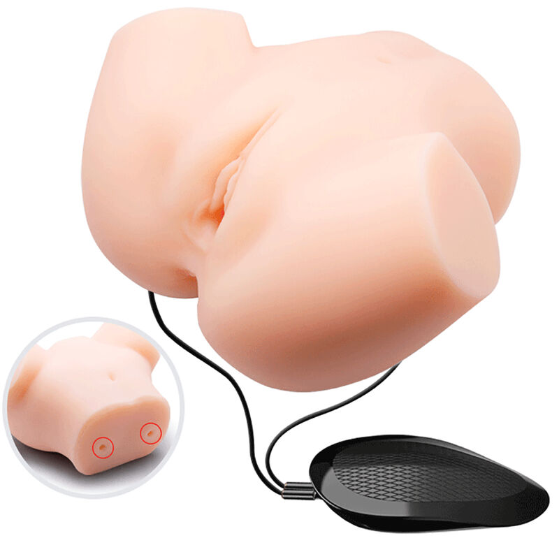 CRAZY BULL - REALISTISCHE VAGINA- EN ANUSDUBBELE VIBRATOR