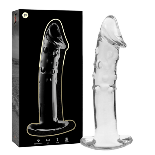 NEBULA SERIE VAN IBIZA - MODEL 19 DILDO BOROSILICAATGLAS HELDER 18,5 CM -O- 4 CM