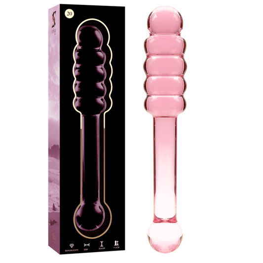 NEBULA SERIE VAN IBIZA - MODEL 20 DILDO BOROSILICAATGLAS ROZE 20.5 CM -O- 3 CM