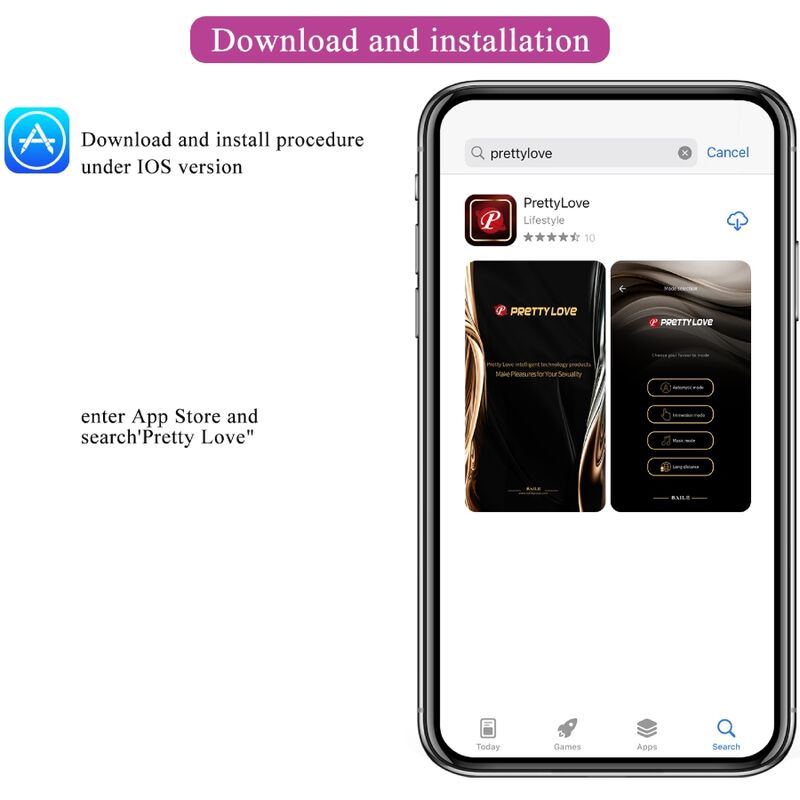 PRETTY LOVE - CATALINA PINK OPLAADBAAR TRILEI GRATIS APP