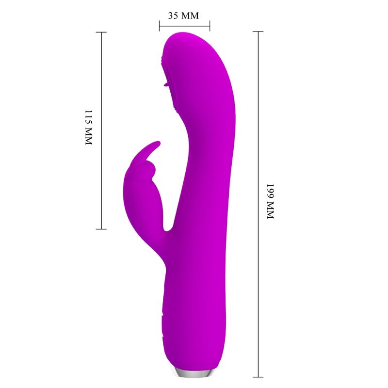 PRETTY LOVE - RACHEL OPLAADBARE VIBRATOR MET PAARSE ZUIGNAP