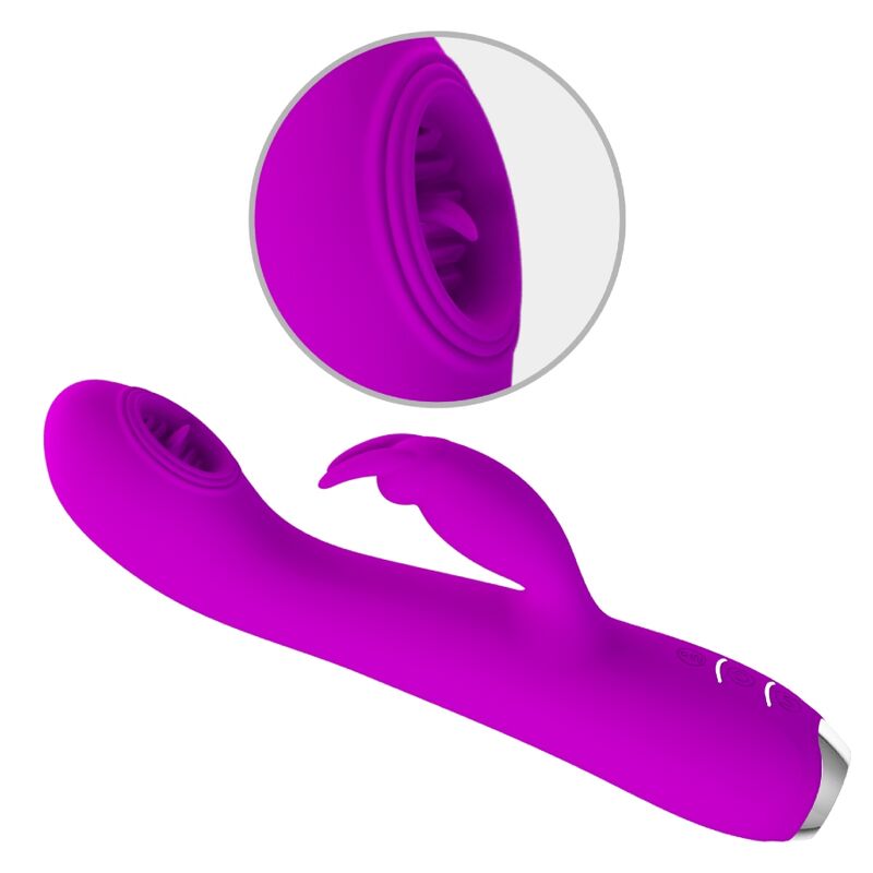 PRETTY LOVE - RACHEL OPLAADBARE VIBRATOR MET PAARSE ZUIGNAP