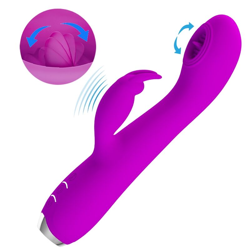 PRETTY LOVE - RACHEL OPLAADBARE VIBRATOR MET PAARSE ZUIGNAP