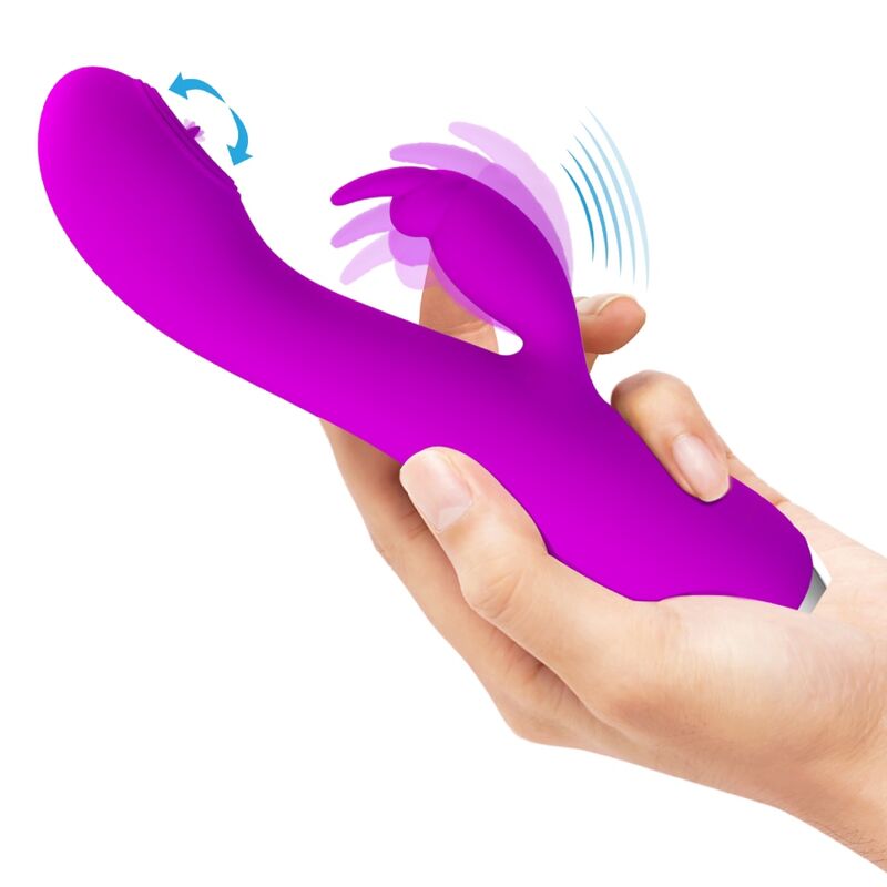 PRETTY LOVE - RACHEL OPLAADBARE VIBRATOR MET PAARSE ZUIGNAP