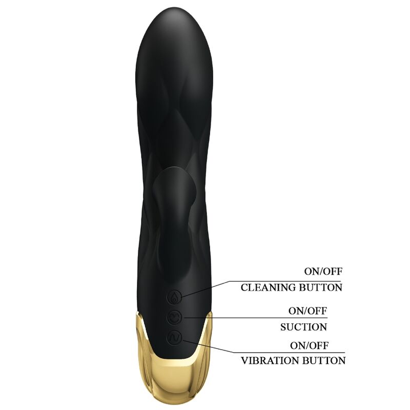 PRETTY LOVE - ZWARTE OPLAADBARE VERGULDE LUXE VIBRATOR