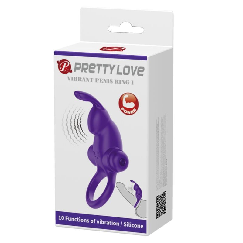 PRETTY LOVE - VIBRATORRING MET KONIJN VOOR PAARSE PENIS