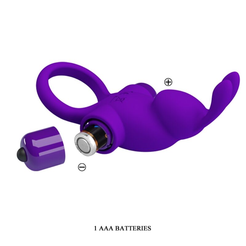 PRETTY LOVE - VIBRATORRING MET KONIJN VOOR PAARSE PENIS