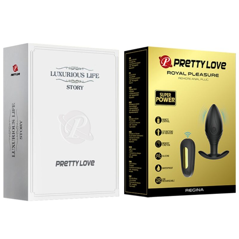PRETTY LOVE - REGINA ANAL PLUG OPLAADBARE VIBRATOR ZWART