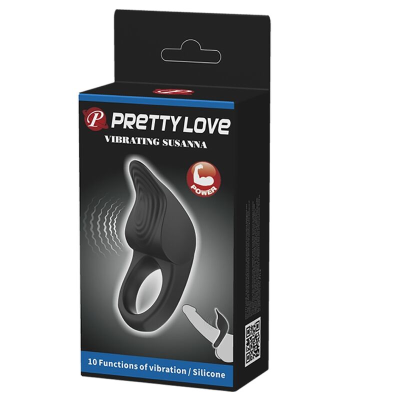 PRETTY LOVE - SUSANNA VIBRERENDE PENISRING ZWART