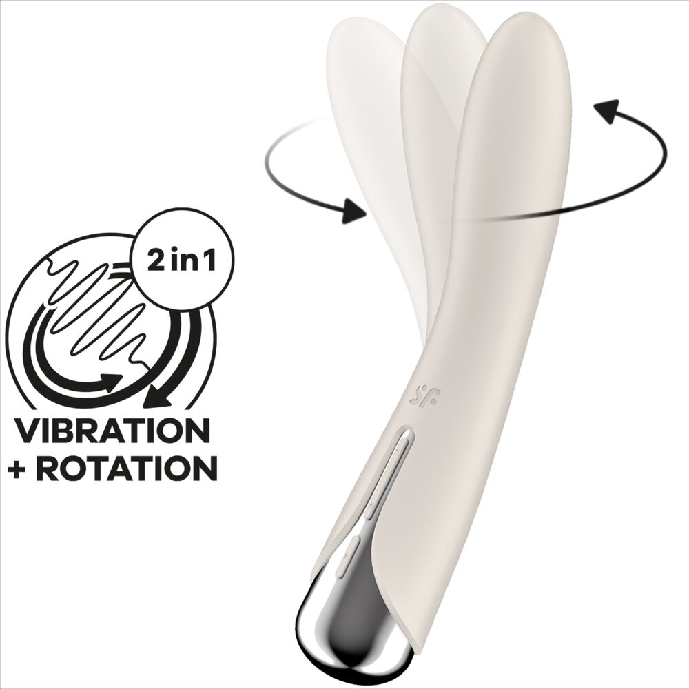 SATISFYER - SPINNING VIBE 1 G-SPOT ROTERENDE VIBRATOR BEIGE