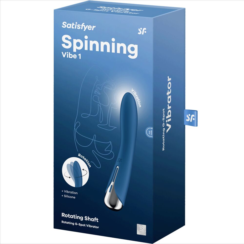 SATISFYER - SPINNING VIBE 1 G-PUNT ROTERENDE VIBRATOR BLAUW