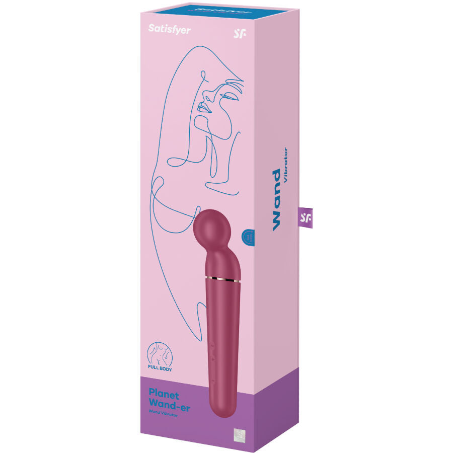 SATISFYER - PLANET WAND-ER VIBRERENDE MASSAGER BERRY