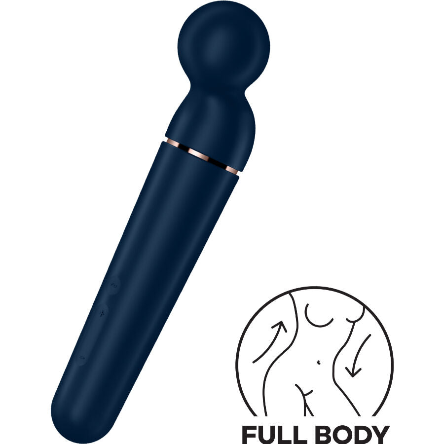 SATISFYER - PLANET WAND-ER VIBRATOR MASSAGEAPPARAAT BLAUW