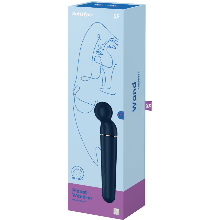 SATISFYER - PLANET WAND-ER VIBRATOR MASSAGEAPPARAAT BLAUW