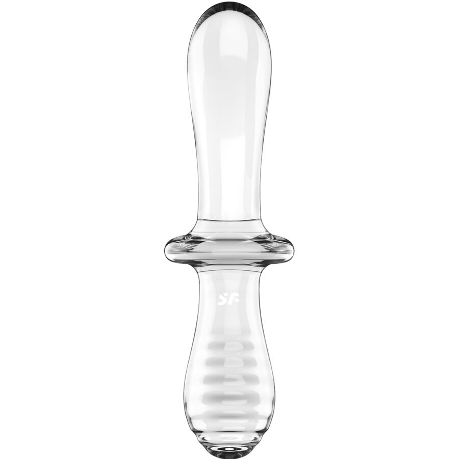 SATISFYER - DUBBELE KRISTALLEN DILDO TRANSPARANT