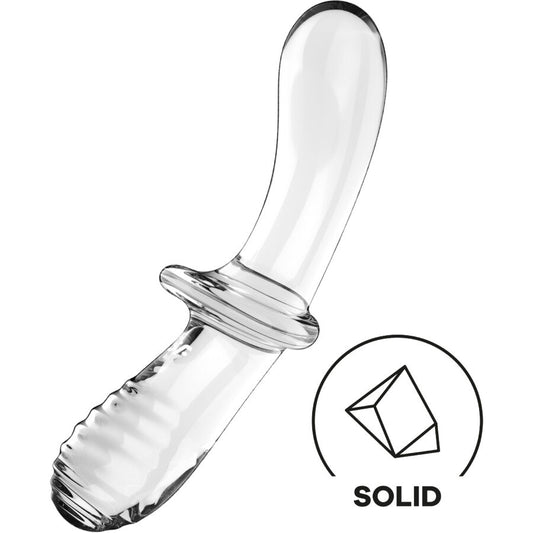 SATISFYER - DUBBELE KRISTALLEN DILDO TRANSPARANT