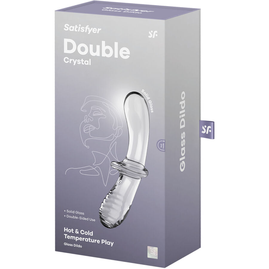 SATISFYER - DUBBELE KRISTALLEN DILDO TRANSPARANT