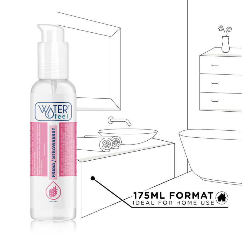 WATERFEEL - WATERGEDRAGEN GLIJMIDDEL MET AARDBEIENSMAAK 175 ML