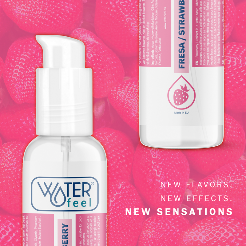 WATERFEEL - WATERGEDRAGEN GLIJMIDDEL MET AARDBEIENSMAAK 175 ML