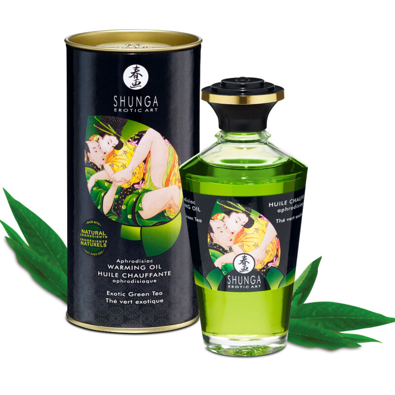 SHUNGA - BIOLOGISCHE GROENE THEE WARMTE EFFECT MASSAGE OLIE 100 ML