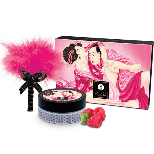 SHUNGA - EETBAAR MASSAGEPOEDER KIT FRAMBOOS