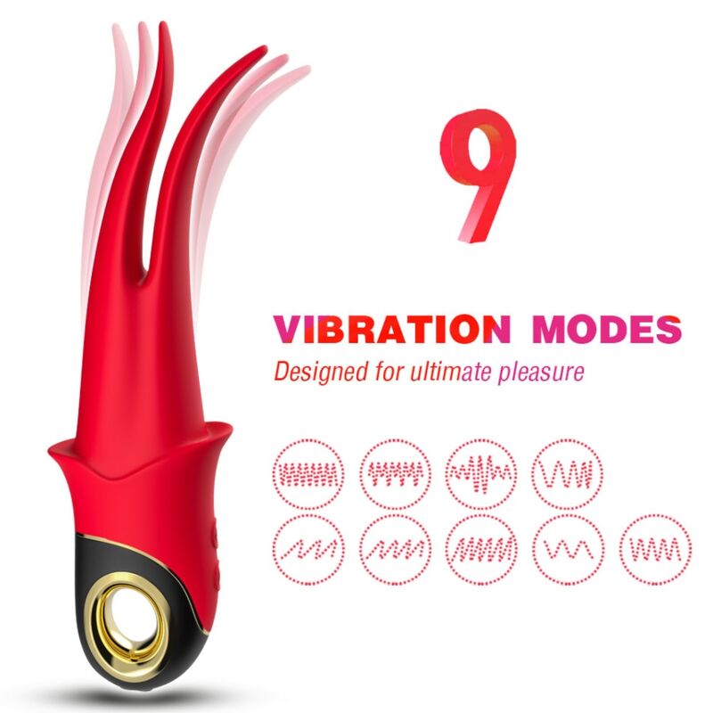 ARMONY - SHADOW VIBRATOR DUBBELKOPPENDE PLAGENDE ROOD