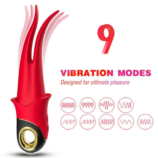 ARMONY - SHADOW VIBRATOR DUBBELKOPPENDE PLAGENDE ROOD