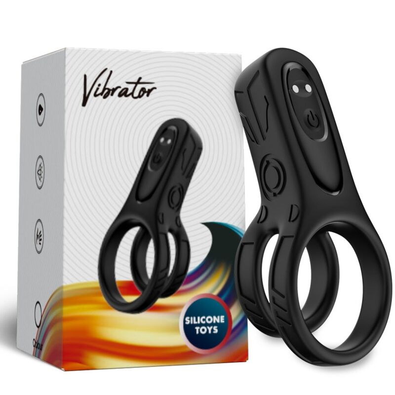 ARMONY - DUBBELE RING VIBRATOR ZWART