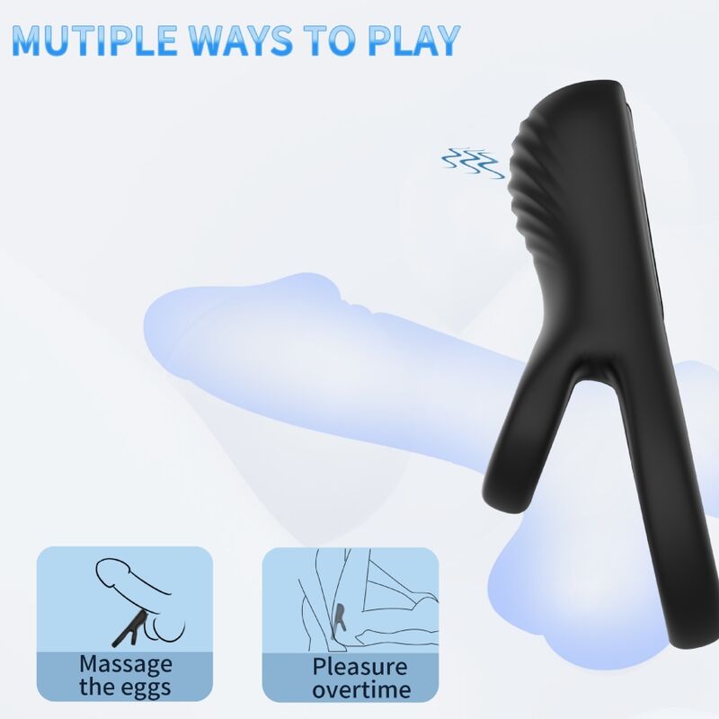 ARMONY - DUBBELE RING VIBRATOR ZWART