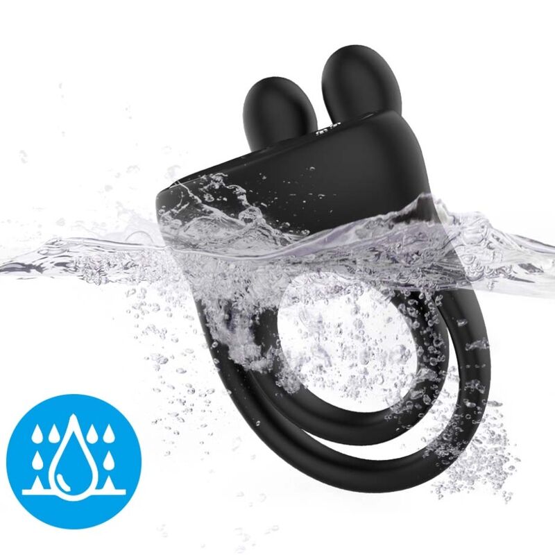 ARMONY - RINGVIBRATOR RABBIT ZWART