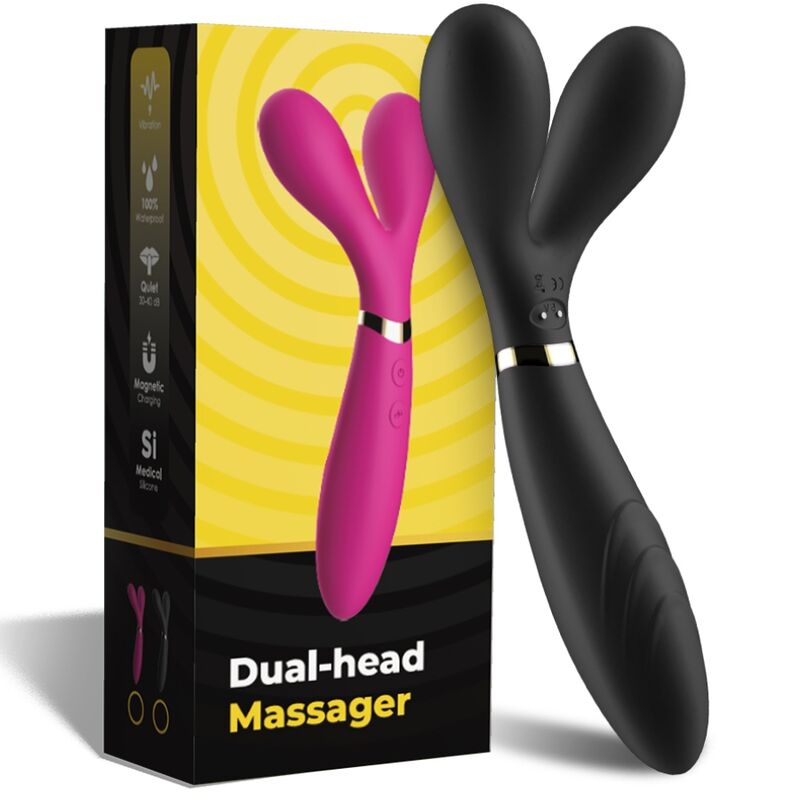 ARMONY - Y-WAND MASSAGER & VIBRATOR DUBBELE KOP ZWART