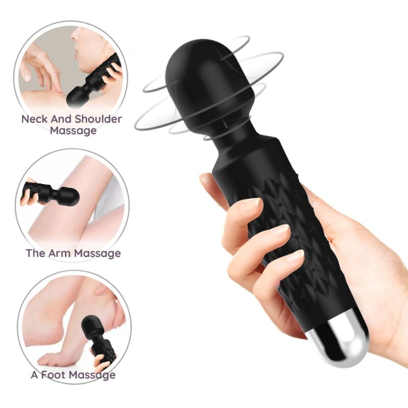ARMONY - POSTMAN MASSAGER & VIBRATOR SUPER FLEXIBELE KOP ZWART