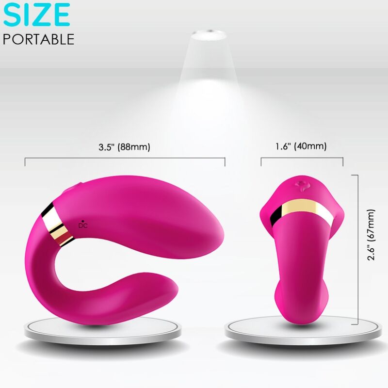 ARMONY - CRESCENT VIBRATOR VOOR KOPPELS AFSTANDSBEDIENING FUCHSIA