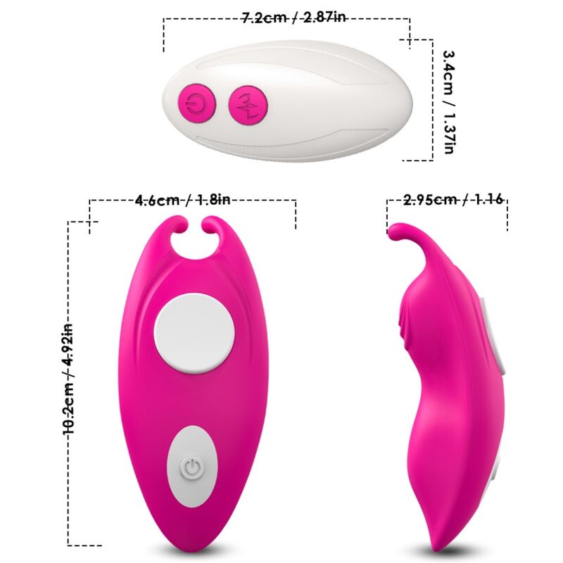 ARMONY - HONINGBIJ DRAAGBARE SLIPJE VIBRATOR G-SPOT AFSTANDSBEDIENING FUCHSIA