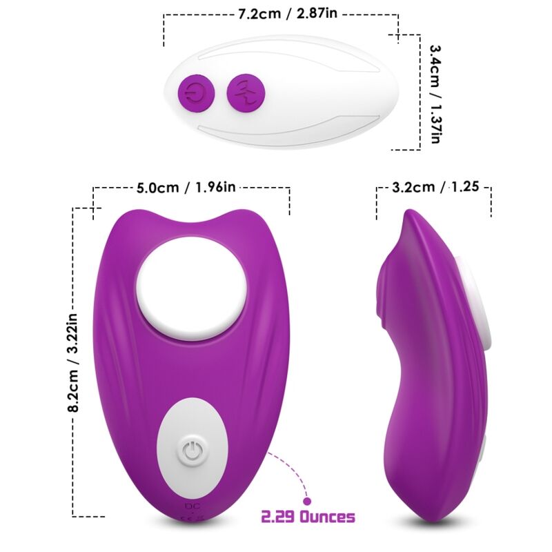 ARMONY - BUTTERFLY DRAAGBARE SLIPVIBRATOR AFSTANDSBEDIENING PAARS