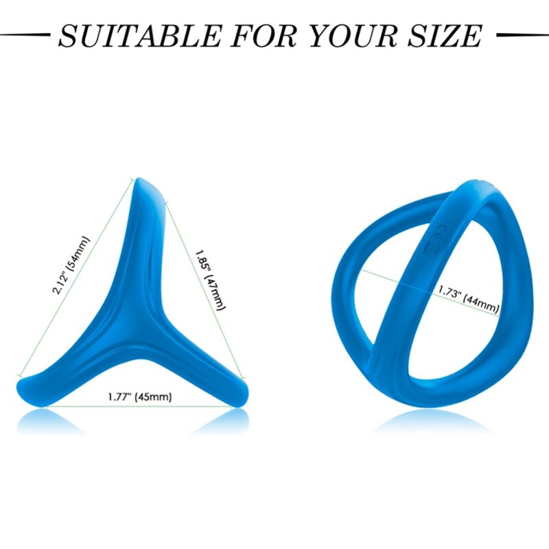 ARMONY - TRESOR DUBBELE SILICONEN RING BLAUW
