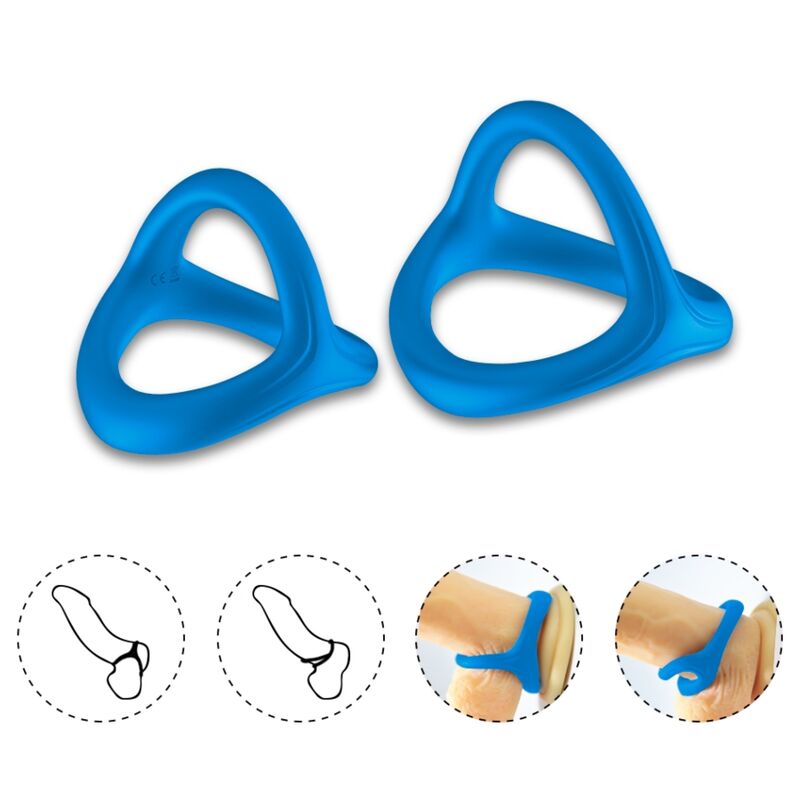 ARMONY - TRESOR DUBBELE SILICONEN RING BLAUW