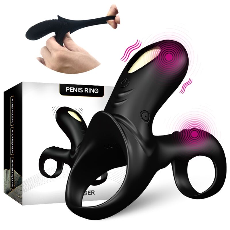 ARMONY - RANGER DUBBELE VIBRATOR RING VOOR KOPPELS ZWART