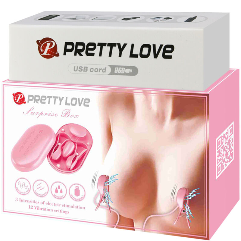 PRETTY LOVE - VERRASSINGSBOX ROZE ELEKTROSTIMULATIETANG