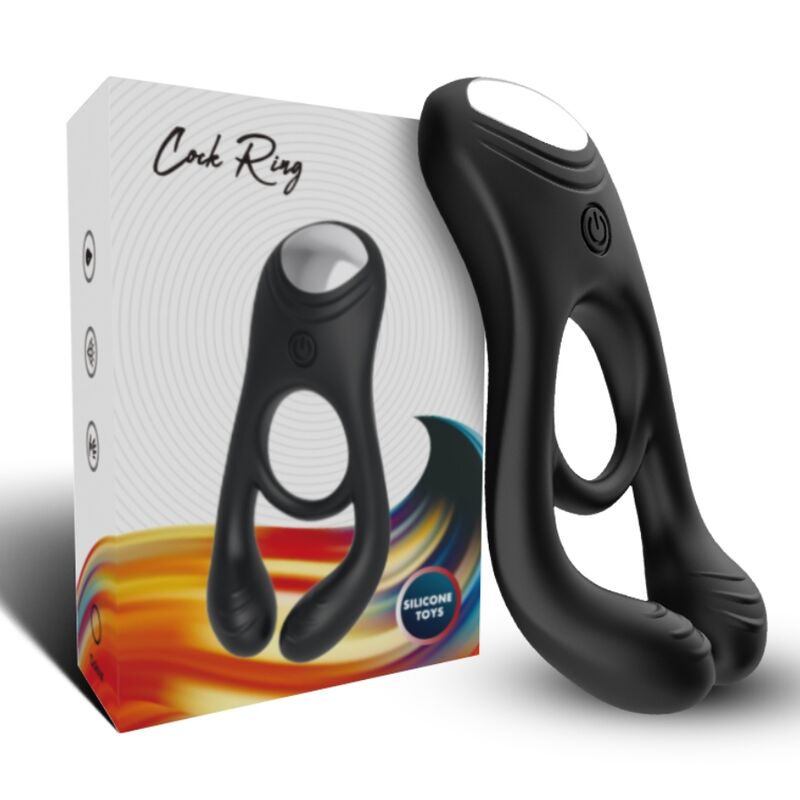 ARMONY - VEYRON DUBBELE VIBRATORRING VOOR PAARTJES MET AFSTANDSBEDIENING ZWART
