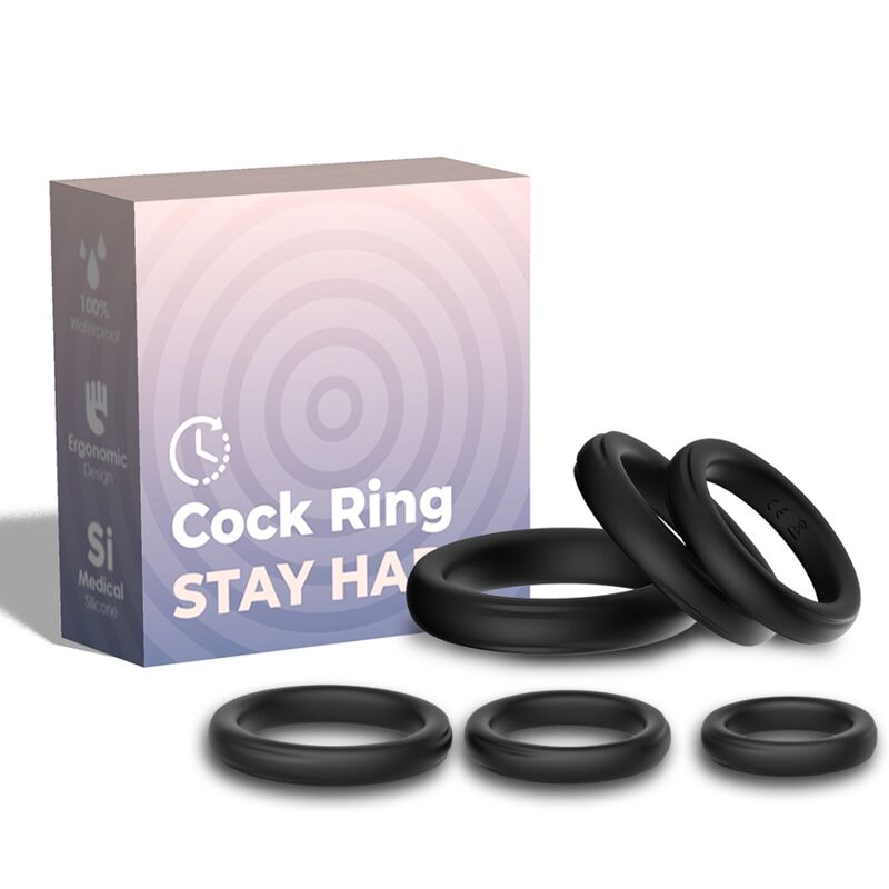 ARMONY - ZORGROKKELRINGEN SILICONE ZWART