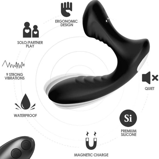 ARMONY - STORM VIBRATOR ANAAL PROSTAAT & PLUG AFSTANDSBEDIENING ZWART