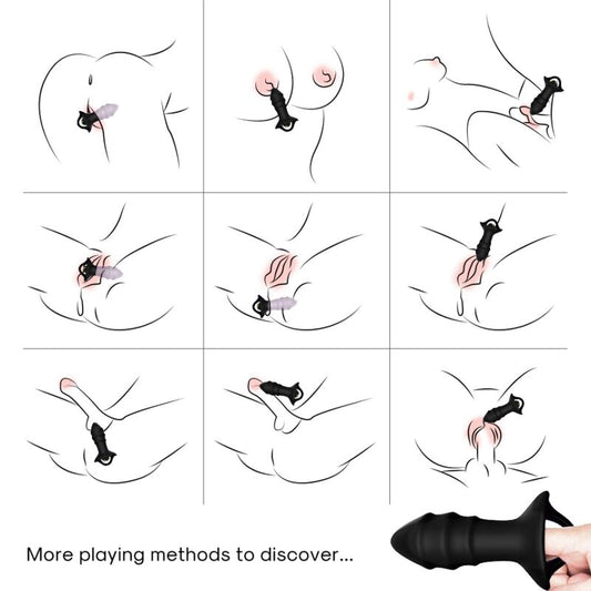 ARMONY - KYLIN VINGERVIBRATOR & ANAALPLUG AFSTANDSBEDIENING ZWART