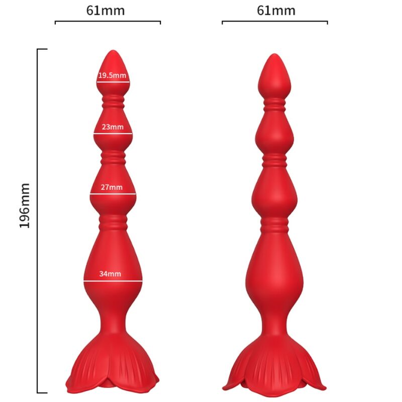 ARMONY - ROZE VIBRATOR PAGODA & ANALE PLUG ROOD