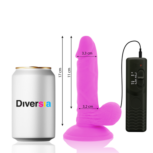 DIVERSIA - FLEXIBELE TRILLENDE DILDO PAARS 17 CM -O- 3.3 CM