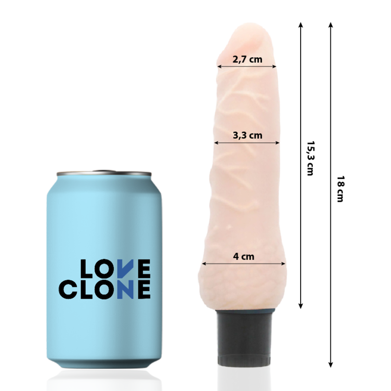 LOVECLONE - SVEN ZELFSMERENDE VIBRATOR 18,5 CM -O- 3,3 CM