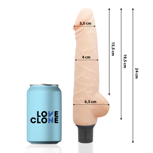 LOVECLONE - HARALD ZELFSMEERDE VIBRATOR 24 CM -O- 4 CM