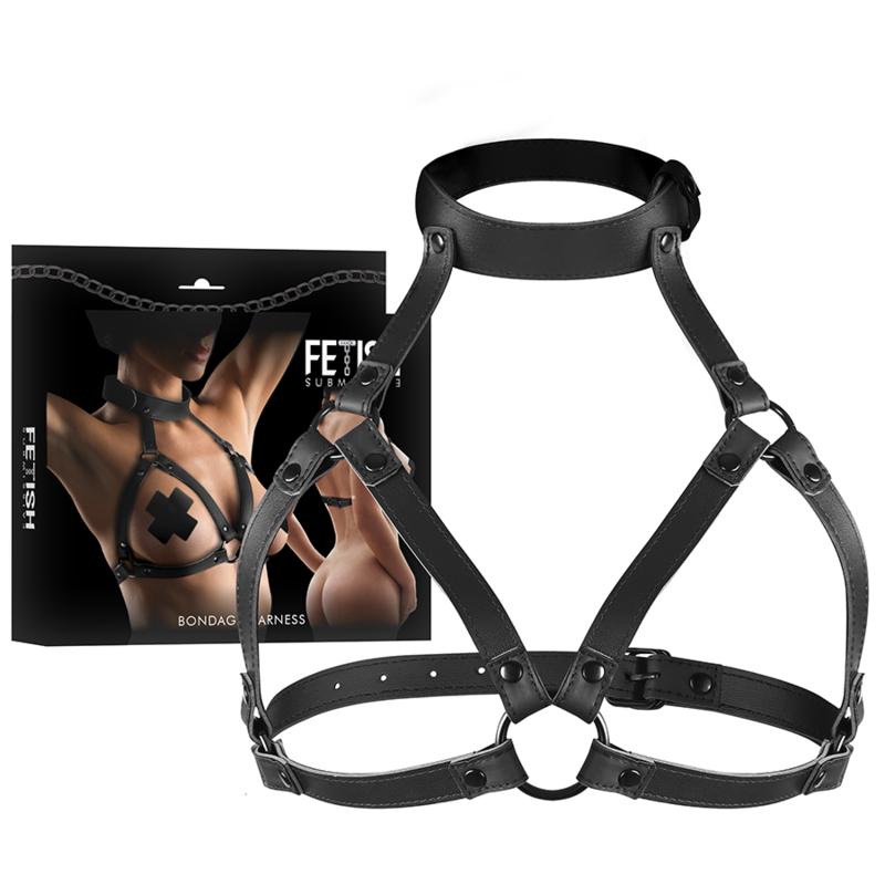 FETISJ SUBMISSIE BONDAGE - VERSTELBAAR BORSTTUIG