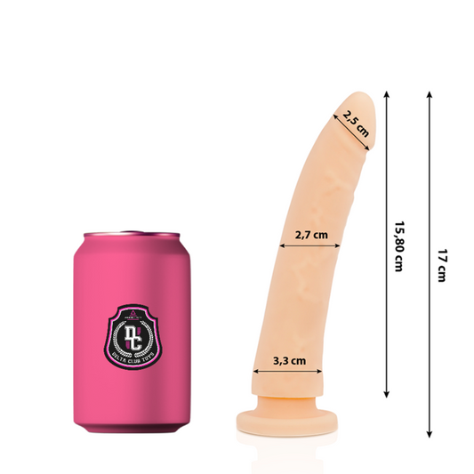 DELTA CLUB - SPEELGOED DILDO NATUURLIJK MEDISCHE SILICONE 17 CM -O- 3 CM