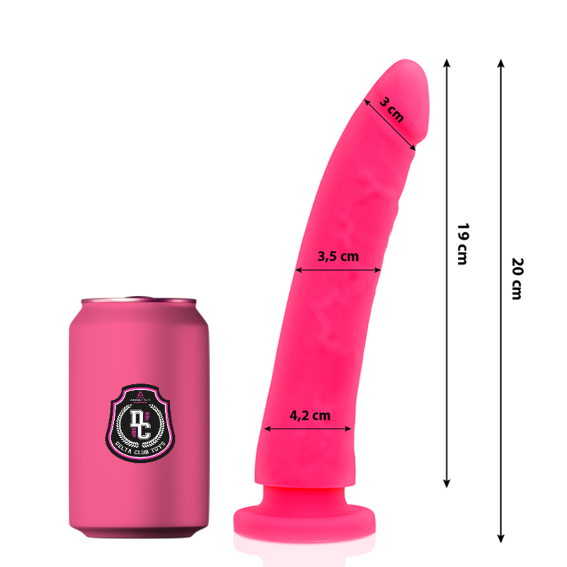 DELTA CLUB - SPEELGOED ROZE DILDO MEDISCHE SILICONE 20 CM -O- 4 CM